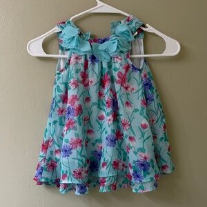 Blueberi Boulevard Aqua Floral Dress